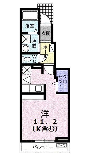 西条市大町のアパートの間取り