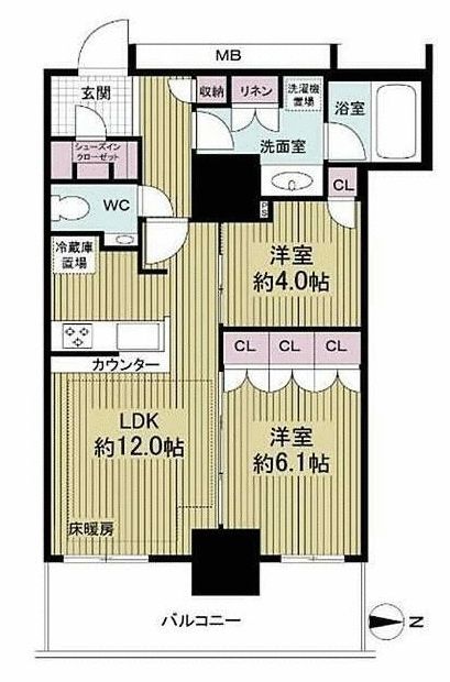 豊島区池袋のマンションの間取り