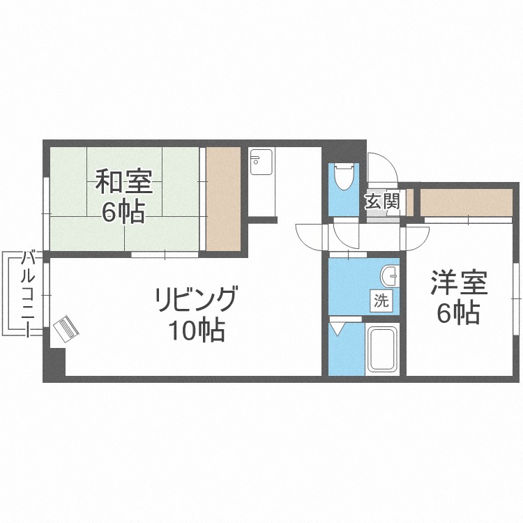 ベルメゾン（菊水元町）の間取り