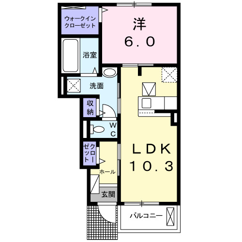 リブフラット　Ｃの間取り