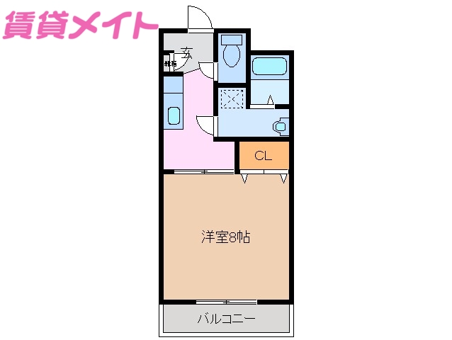 鈴鹿市道伯のマンションの間取り