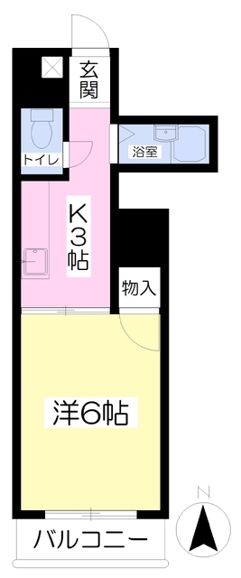 松山市宮西のマンションの間取り