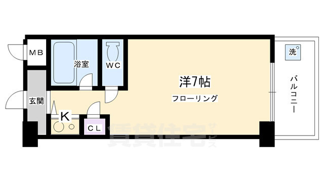 京都市下京区金東横町のマンションの間取り