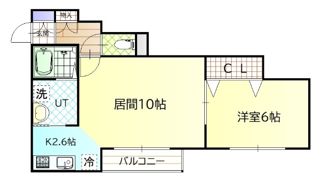 旭川市東光五条のアパートの間取り