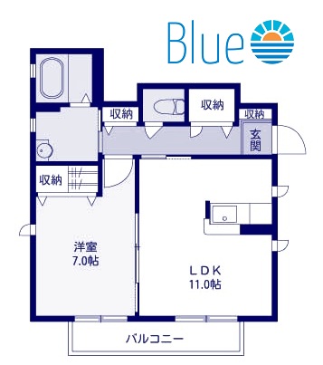 茅ヶ崎市若松町のアパートの間取り