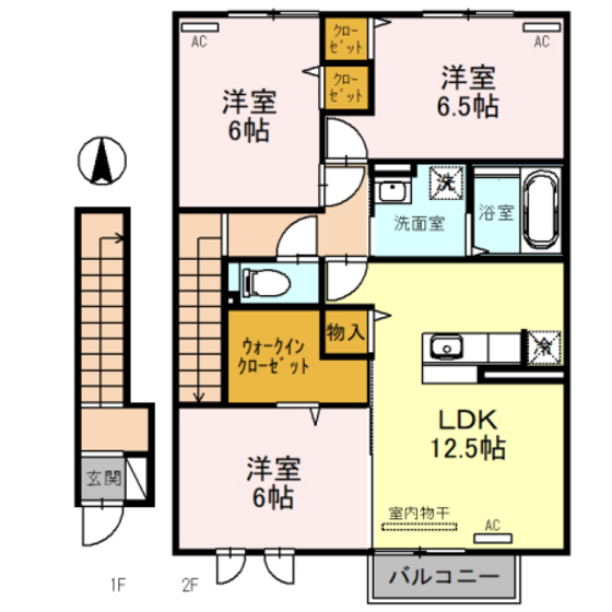 ＧＡＲＤＥＮ　ＨＯＵＳＥ　ＳＨＩＭＯＡＫＡＥ　Ｄ棟の間取り