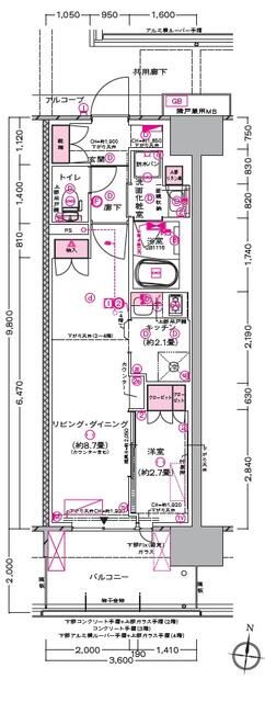 川越市新富町のマンションの間取り