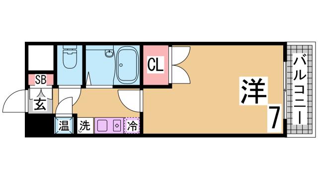 神戸市須磨区桜木町のマンションの間取り