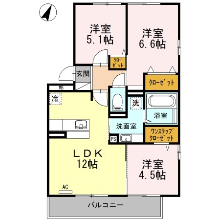 セジュール三代の間取り