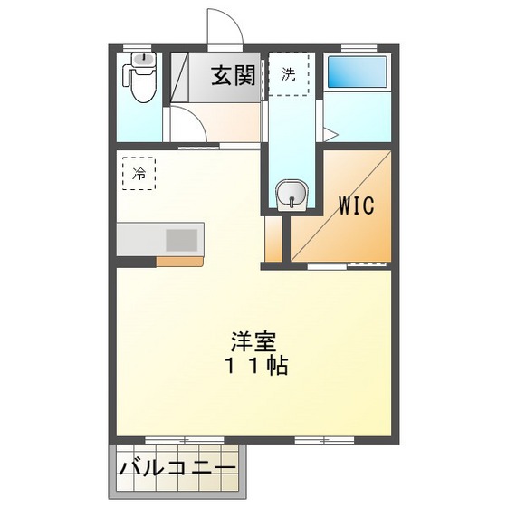 四日市市大字茂福のアパートの間取り