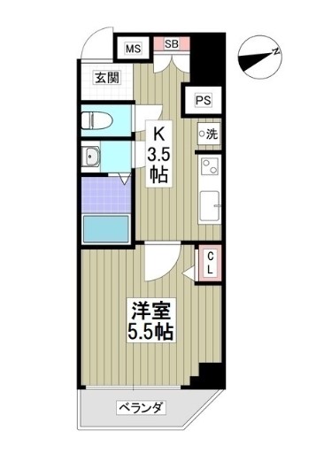 【千代田区鍛冶町のマンションの間取り】