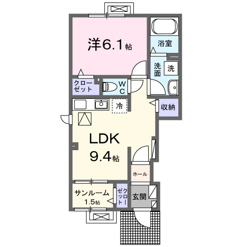 奥州市水沢字日高西新築の間取り