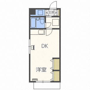 札幌市中央区南九条西のマンションの間取り
