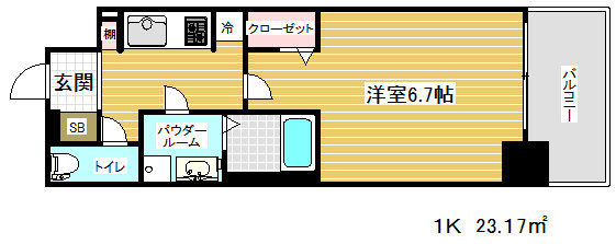 レジュールアッシュ神戸元町の間取り