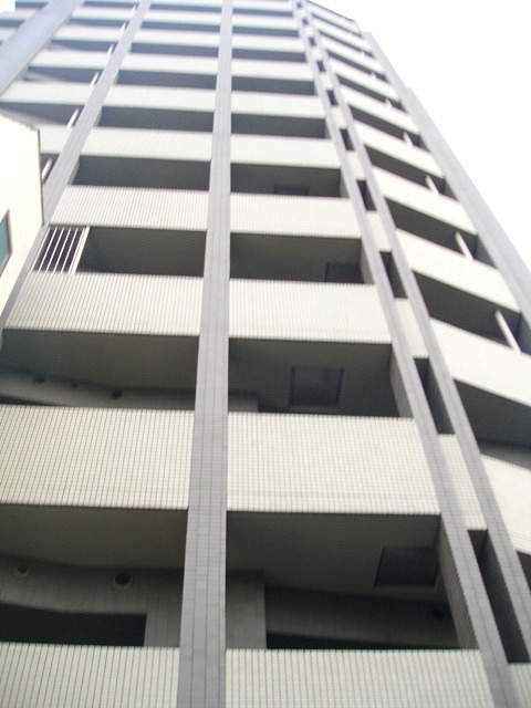 建物外観　１２階建ての賃貸マンション