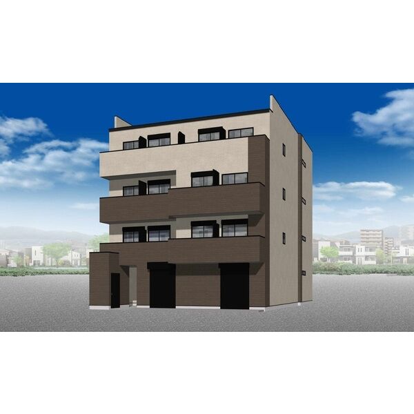 建物外観　完成前パース