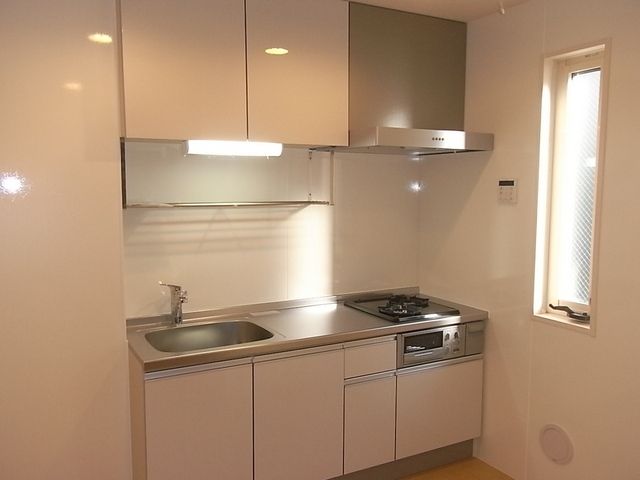 キッチン　２口ガスシステムキッチングリル付き