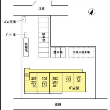 その他　ネット無料。区画図です