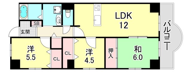アルトゥーラ御影の間取り写真