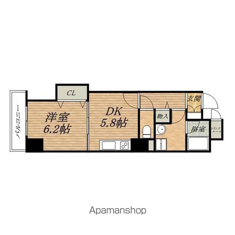 地下鉄長堀鶴見緑地線 松屋町駅 徒歩4分 9階建 築12年の間取り写真