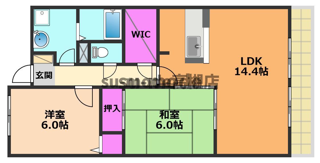 クレストフォートの間取り写真
