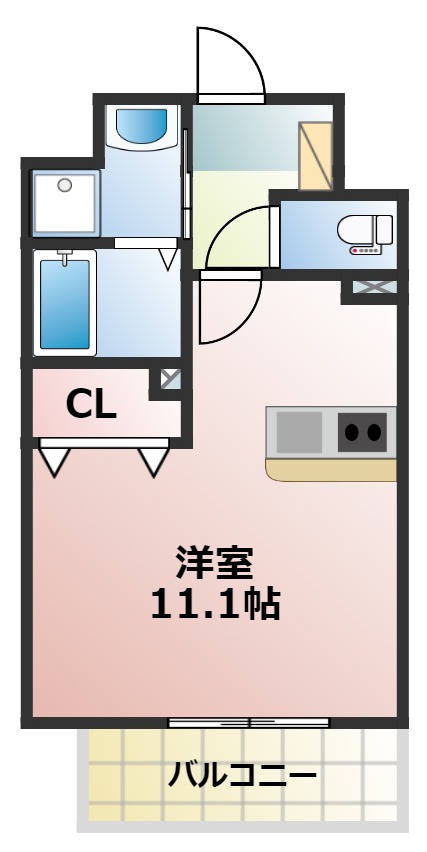 熊本電気鉄道 藤崎宮前駅 徒歩17分 7階建 築7年の間取り写真