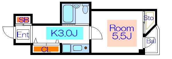ＪＲ山手線 日暮里駅 徒歩7分 7階建 築34年の間取り写真