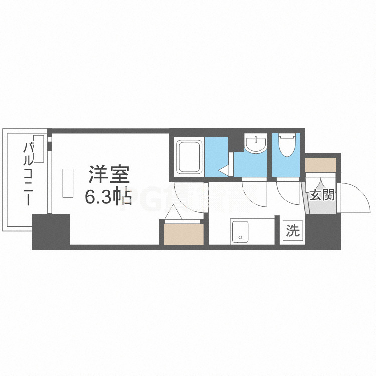 地下鉄千日前線 桜川駅 徒歩4分 10階建 築7年の間取り写真