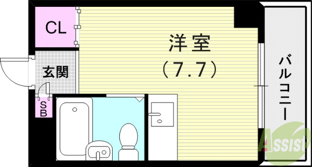 シャトー第7神戸の間取り写真