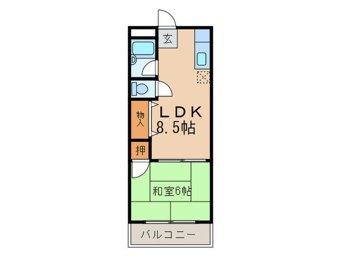 寺田ガ-デンハイツ1番館の間取り写真
