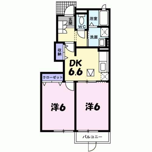 プリマヴェーラ 四番館の間取り