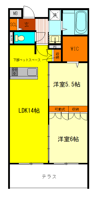 Ｍ’ｓ　Ｃｏｕｒｔ国分寺の間取り