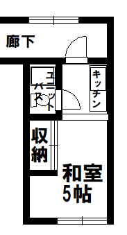 福島県会津若松市大戸町芦牧字下タ平1126-3　美好コーポの間取り