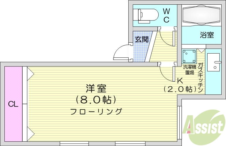 【クレセア南10条の間取り】