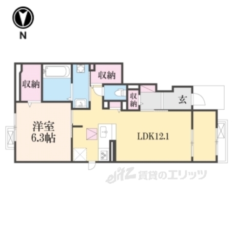 蒲生郡日野町大字上野田のアパートの間取り