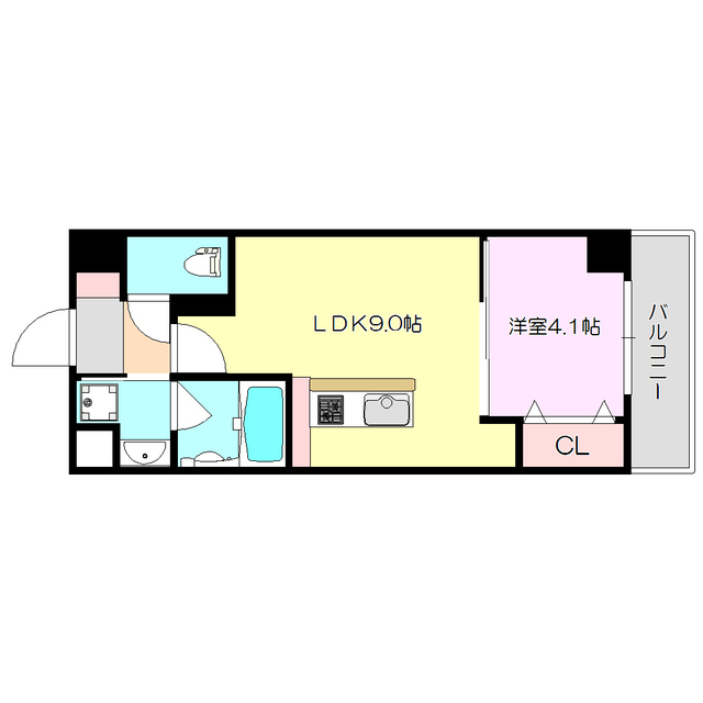 大阪市淀川区新北野のマンションの間取り