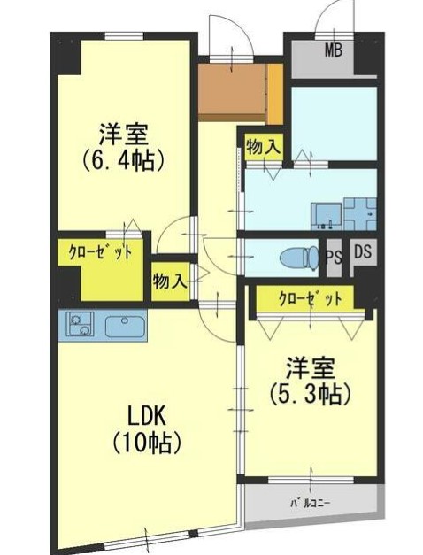 横浜市鶴見区駒岡のマンションの間取り