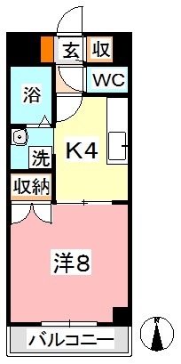 倉敷市中庄のマンションの間取り