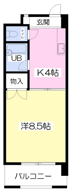 松山市朝生田町のマンションの間取り