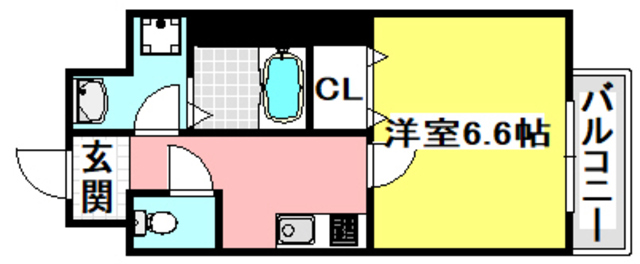 吹田市岸部南のマンションの間取り