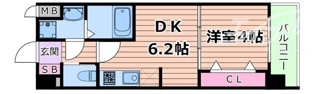 Alivis北梅田の間取り