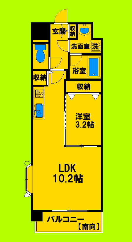 吹田市垂水町のマンションの間取り