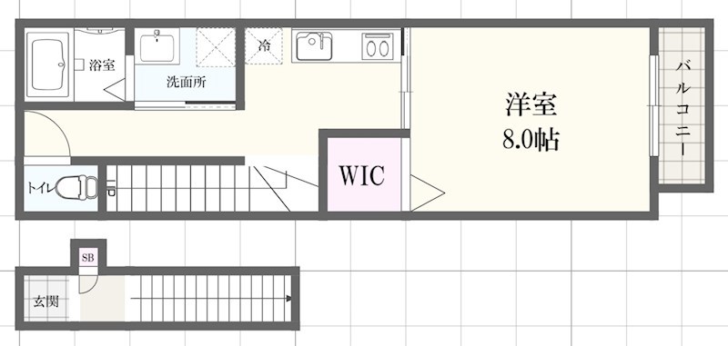 【姫路市網干区垣内中町のアパートの間取り】