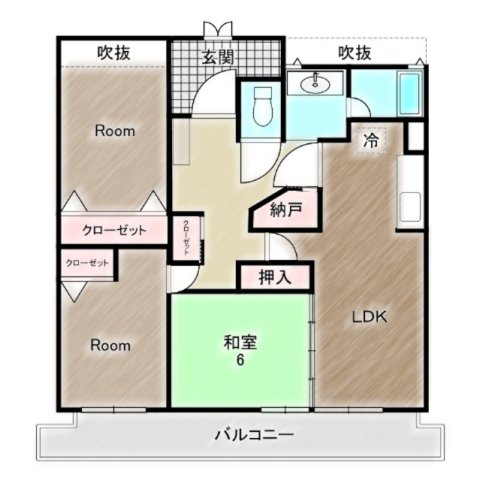 高崎市宮原町のマンションの間取り