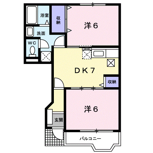 ドミール北小路　ＤＥＵＸの間取り