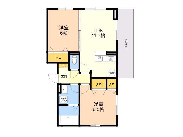 【（仮）Ｄ－ＲＯＯＭ東油山1丁目の間取り】