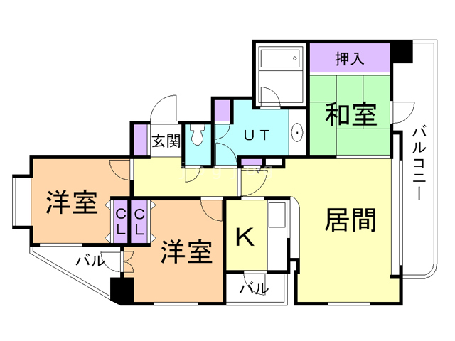 クリオ山鼻参番館の間取り