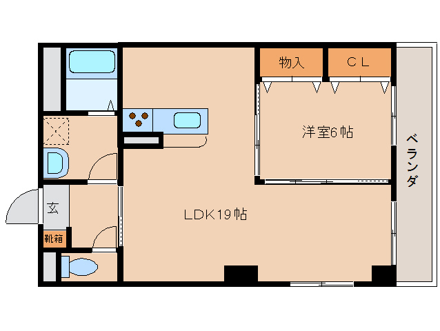 磯城郡田原本町幸町のマンションの間取り