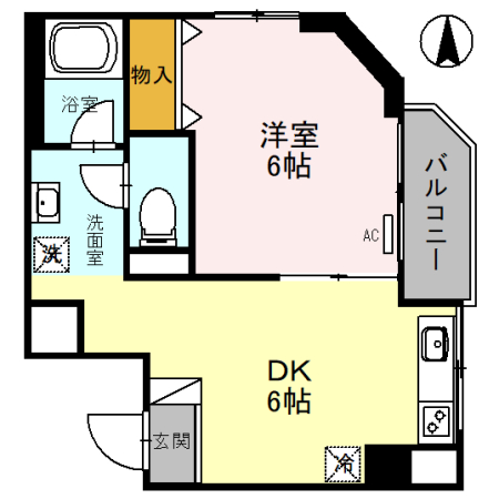 双輪建物第十コーポの間取り