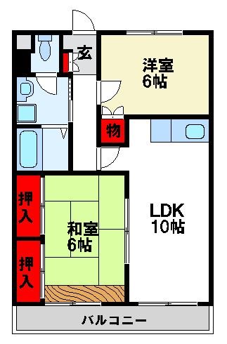 いずみハイツ太宰府の間取り